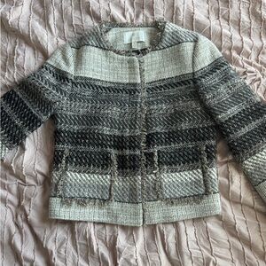 Etcetera Wool Blend Tweed Jacket Blazer